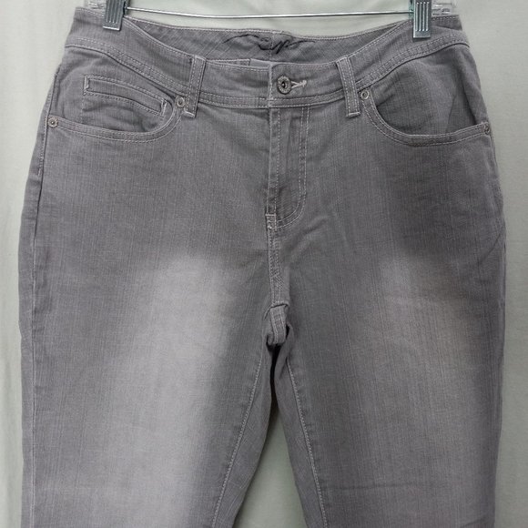 Chico's Platinum 31 X 33 Low Rise 5 Pocket Gray Denim Jeans (T-321) - Picture 3 of 11